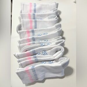 Bombas Women White Crew Socks  (10 pairs ) Size：L